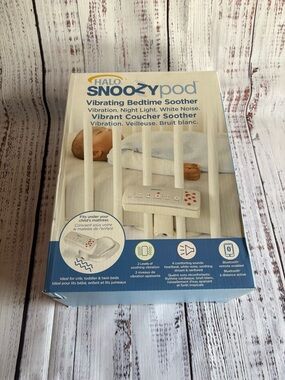 Halo Snoozy Pod Soother - White with Red Stars